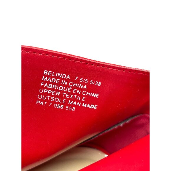 Just Fab Red Stiletto Heel Ankle Bootie Women's Sz 7 Cut Slit Front Pointed Toe - Picture 6 of 15
